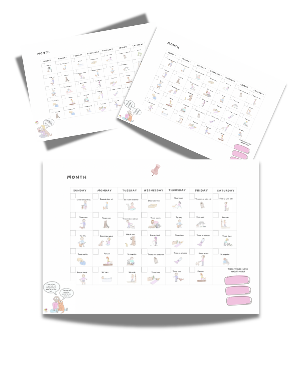 Daily Mental Stimulation Calendar. 12 Months – Digital Download