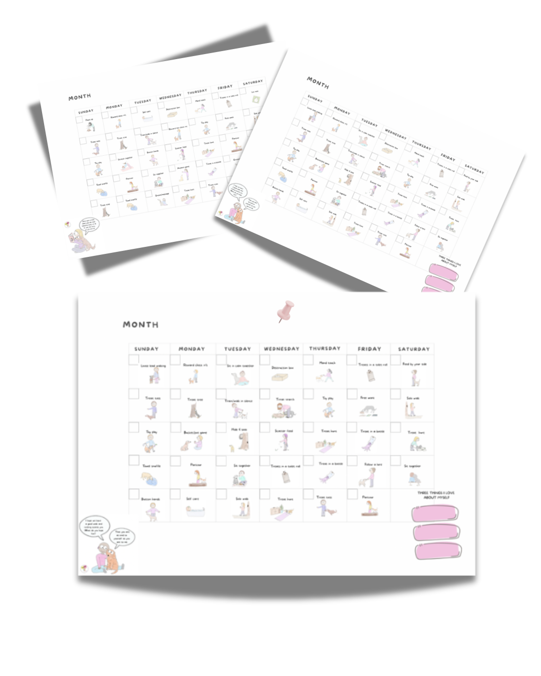 Daily mental stimulation calendar. 12 months