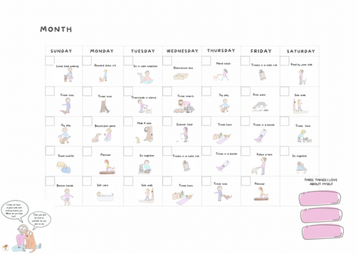 Daily mental stimulation calendar. 12 months