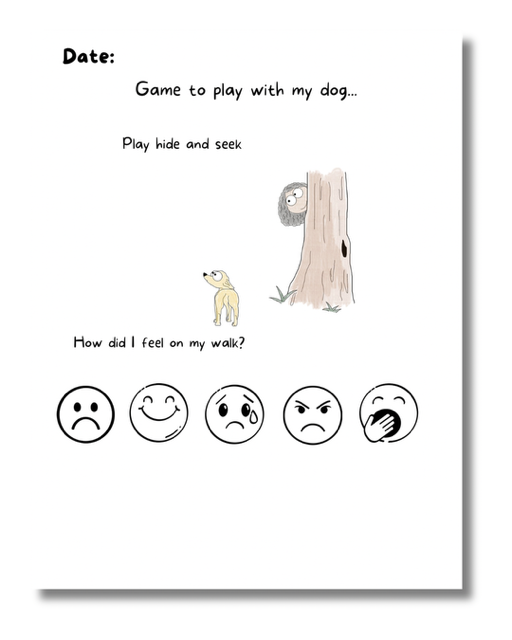 Kids 27 page dog walking diary
