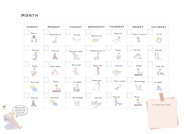 Daily mental stimulation calendar. 12 months